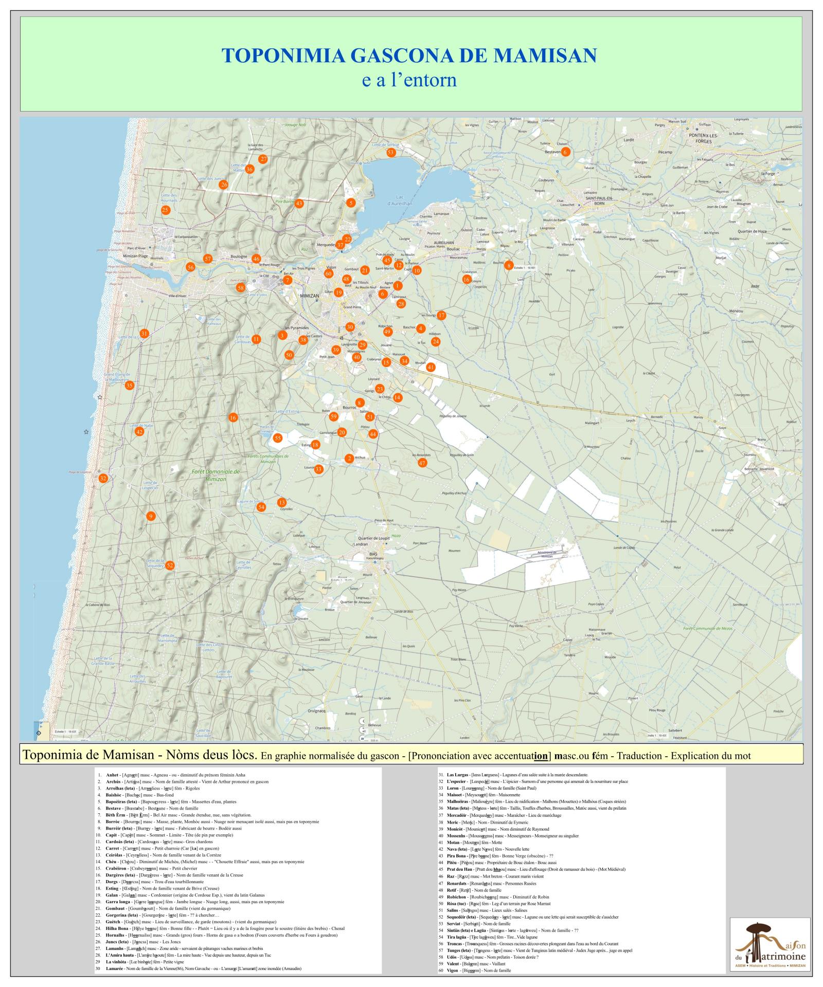 Toponimia de mimizan panneau au 2024 10 26 2